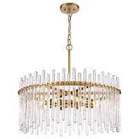 Люстра подвесная Marleen WE328.08.503 Wertmark прозрачная на 8 ламп, основание бронзовое в стиле классический Люстра подвесная Marleen WE328.08.503 Wertmark прозрачная на 8 ламп, основание бронзовое в стиле классический